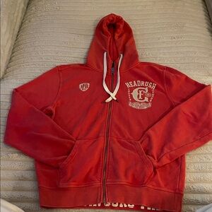 Red Headrush Zip-Up Hoodie